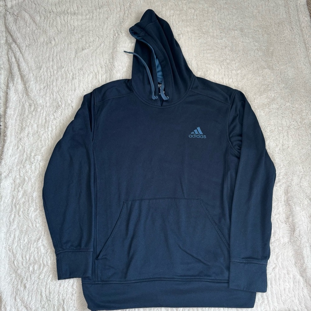 Adidas Men's Dark Blue Pullover Hoodie